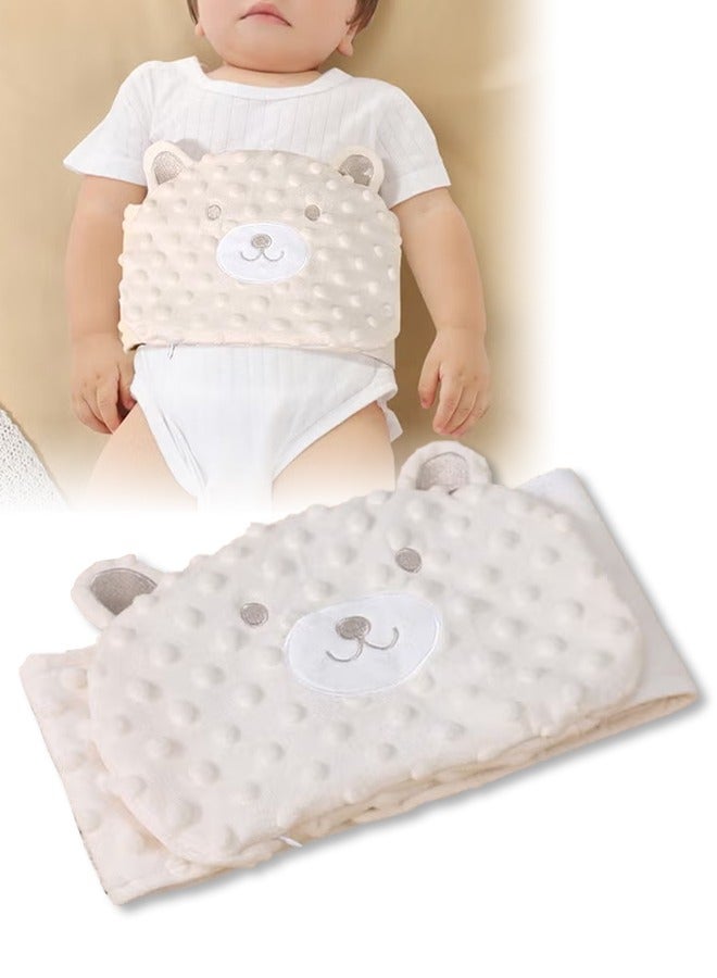DUNISO Home care Baby Colic Relief Belt,Heated Tummy Wrap for Upset Stomach and Soothes  ,Adjustable 100% Cotton,Baby Belly Protector , 0 - 3 Years (Beige) - Image 1